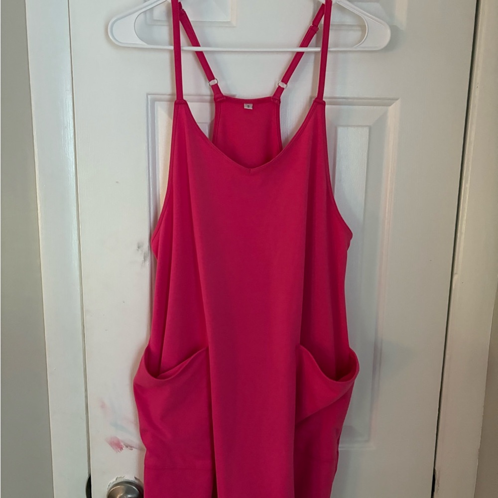 Vibrant Pink Shorts Romper